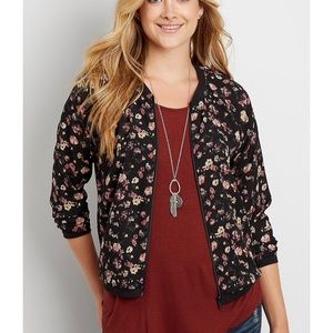 Floral bomber jacket